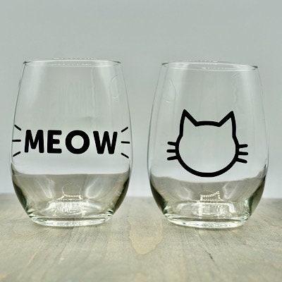 MEOW- Wine/ Cocktail Glass Set (2)