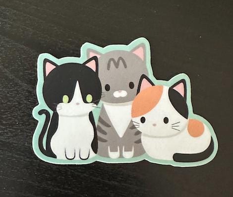 Tres Gatitos Sticker